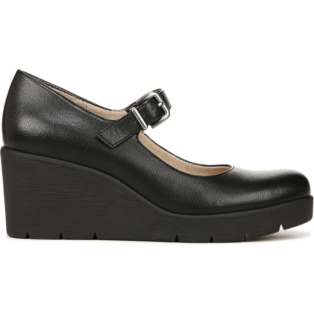 Women's Soul Adore Casual Wedge - Mary Jane Style, Size 9 in Elegant Black - Picture 6 of 9